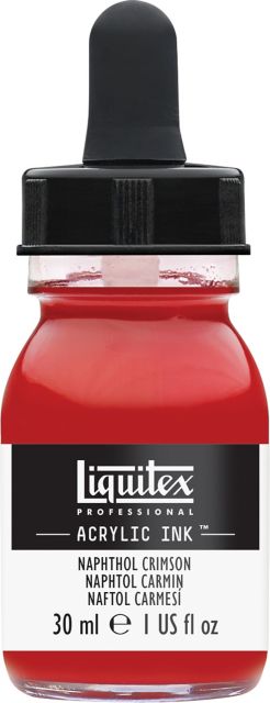 LIQUITEX ACRYLIC INK 30ML JAR NAPHTHOL CRIMSON