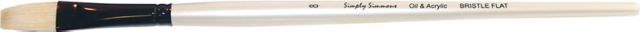SIMPLY SIMMONS BRUSH BRISTLE FLAT 8 LONG HANDLE