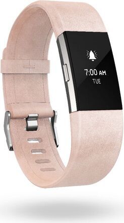 Fitbit Charge 2, Accessory Band, Leather, Blush Pink- Large