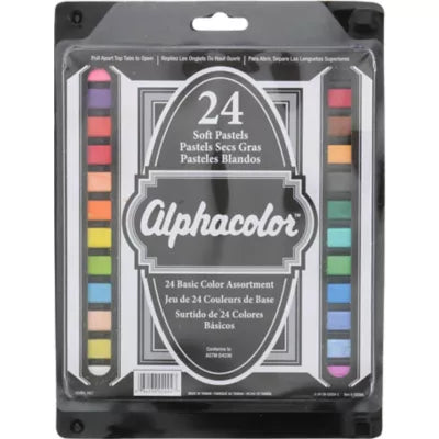 ALPHACOLOR PASTELS  24 CLR SET - New (SKU: 194037)