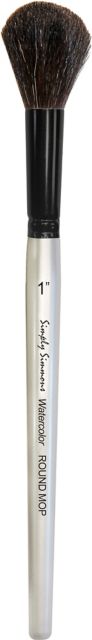 SIMPLY SIMMONS BRUSH BLACK GOAT ROUND MOP 1 SHORT HANDLE