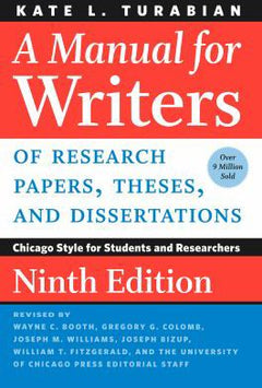 MANUAL FOR WRITERS 9ED