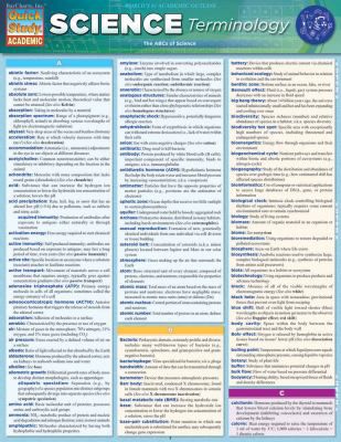 SCIENCE TERMINOLOGY