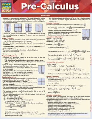 PRE-CALCULUS UPDATED