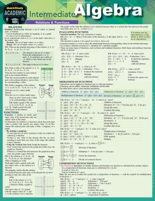 INTERMEDIATE ALGEBRA
