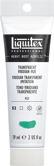 Heavy Body Acrylic 2oz Transparent Viridian Hue