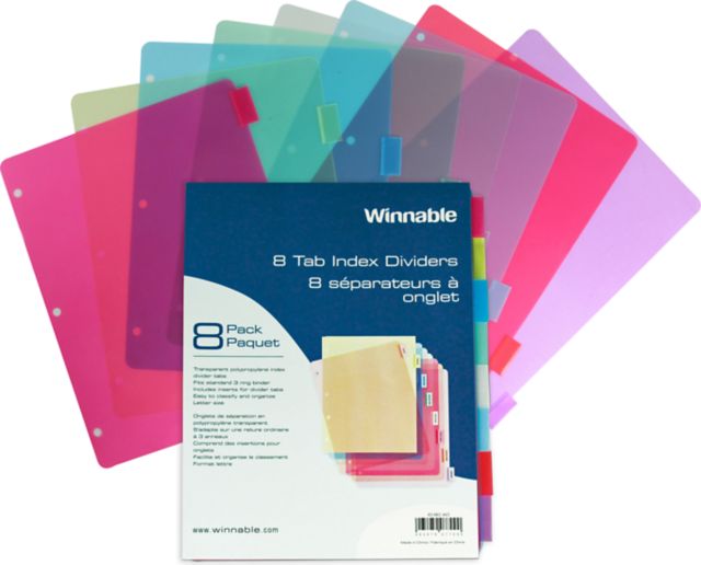 INDEX DIVIDER 10 TAB 8.5X11