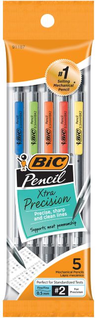 MECH PENCIL .5MM 5PK BIC
